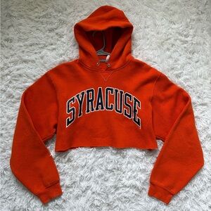 Orange Syracuse Women's Cropped Hoodie